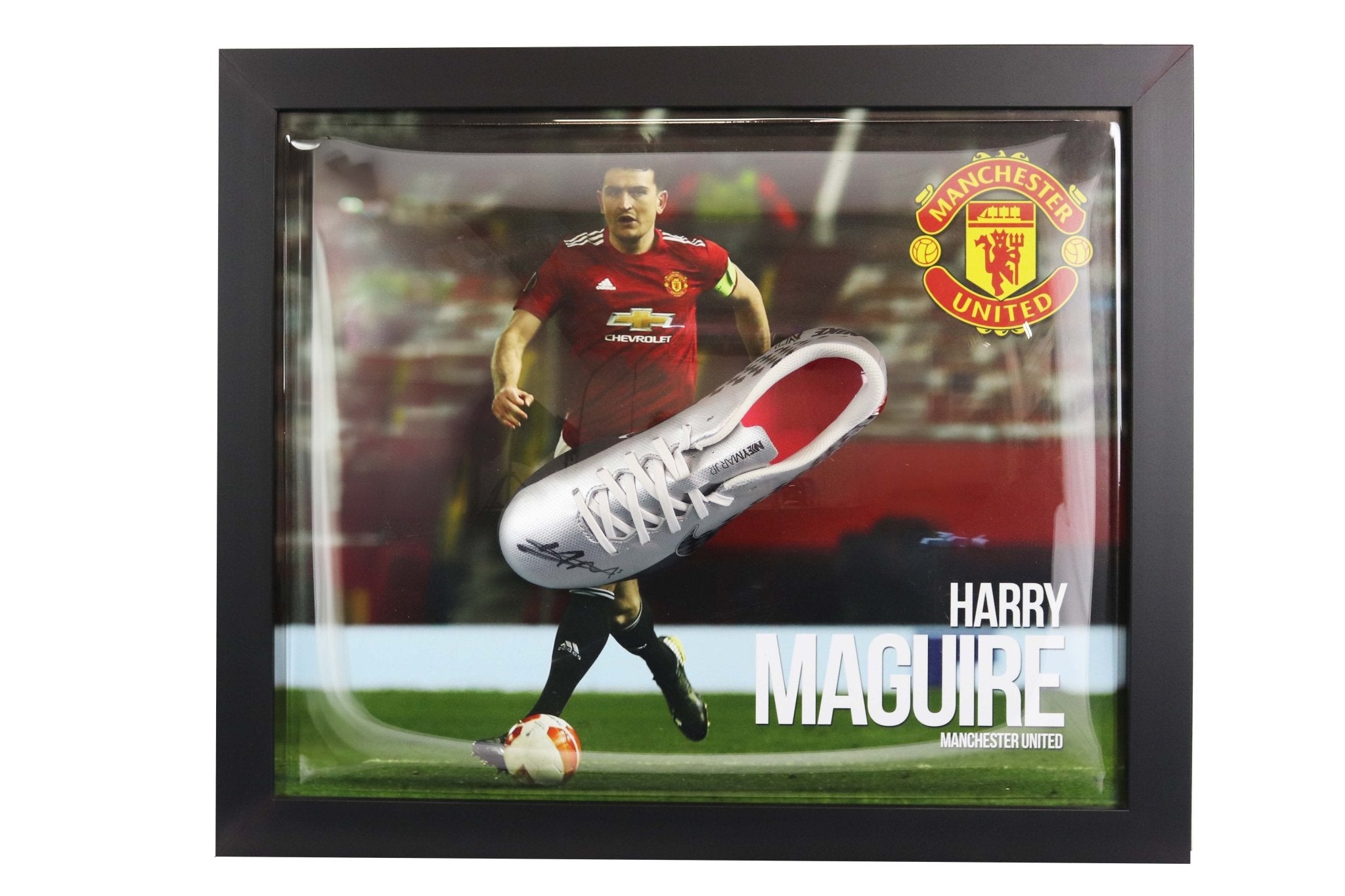 Harry Maguire Signed Manchester United signed boot - Memorabilia Framers Shop